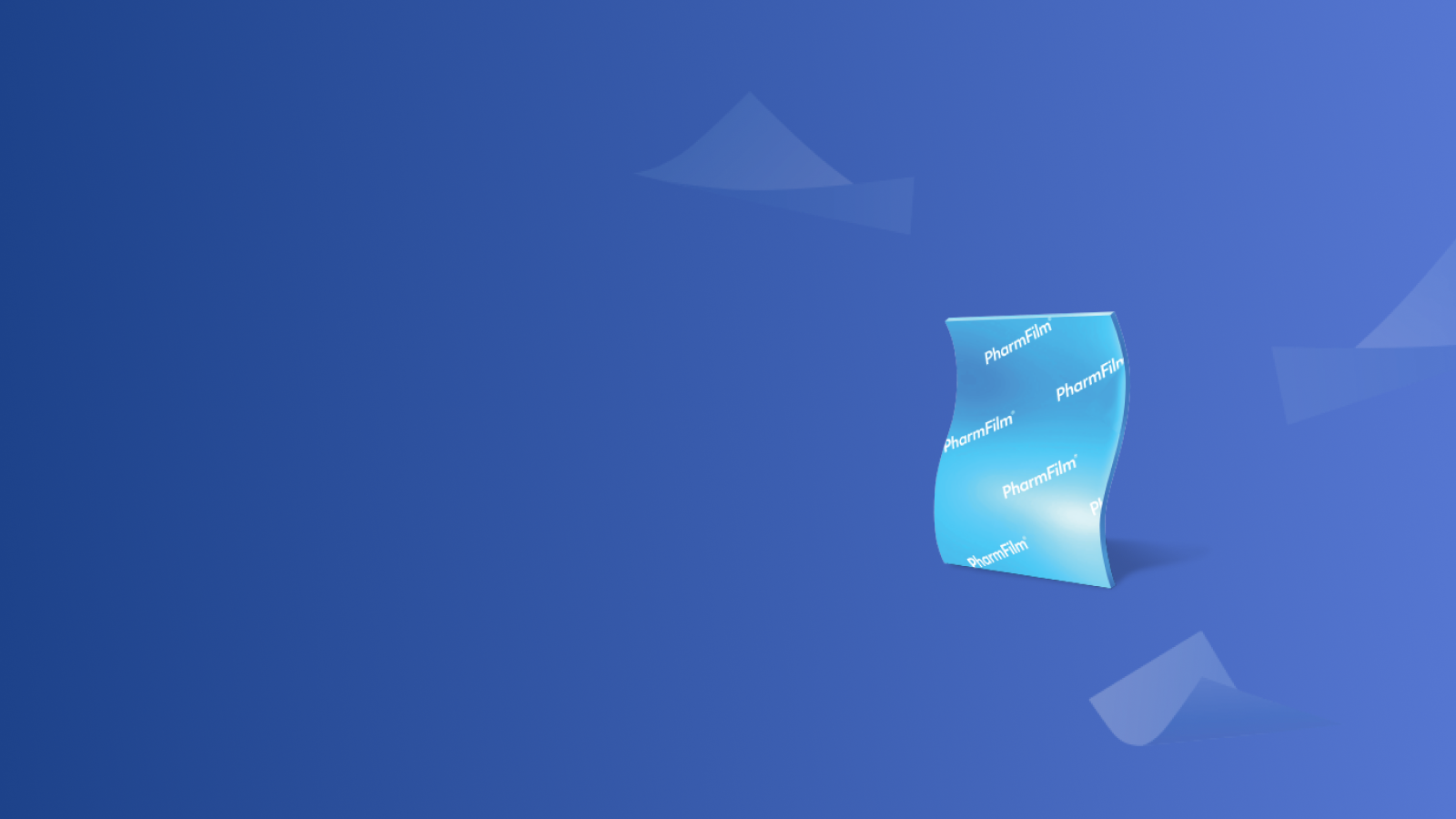 Rendering of a PharmFilm oral medical strip.