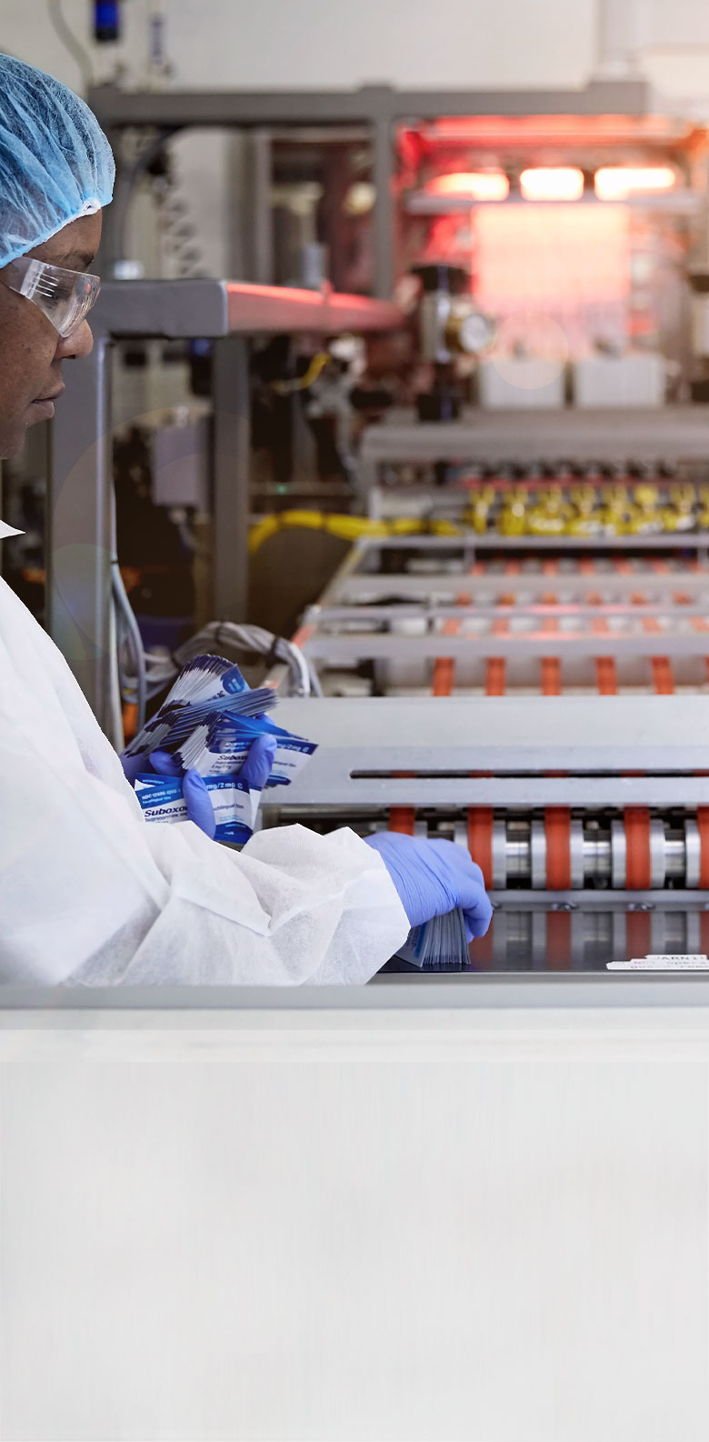 A woman working in Aquestive's manufacturing plant.