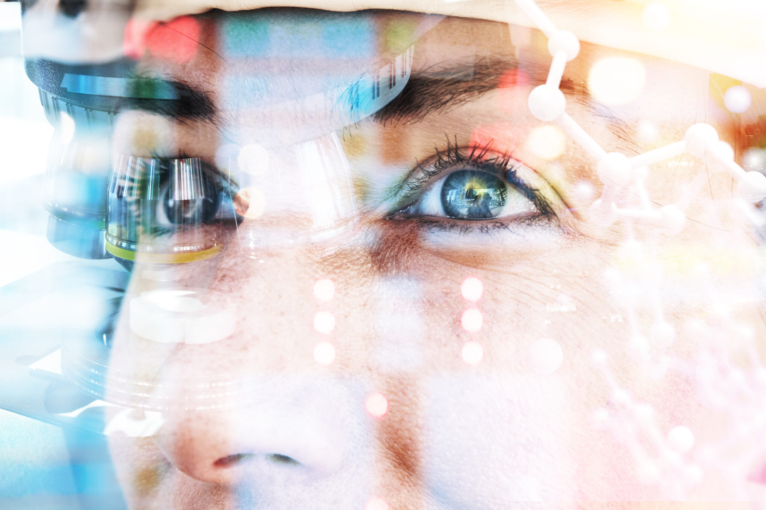 Closeup photograph of a woman's face.